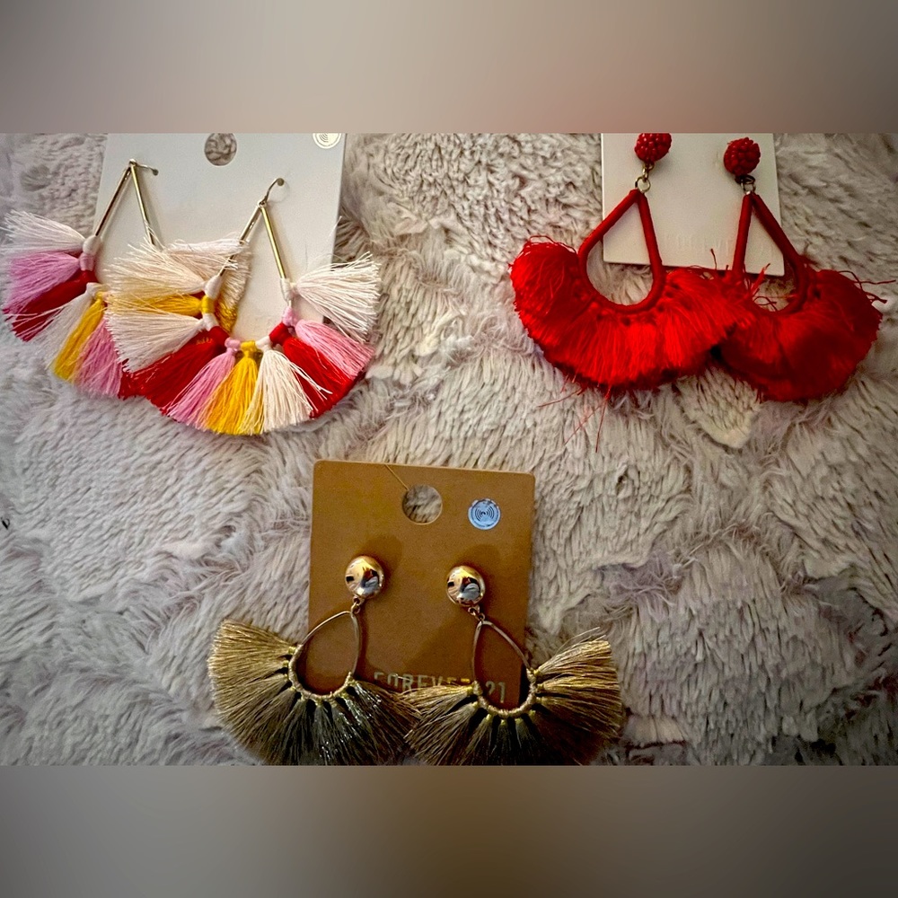 Forever 21 Tassel Earring Lot NWT
